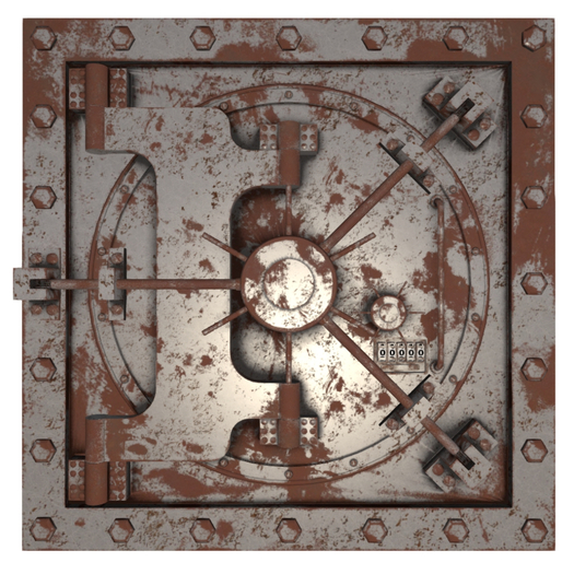 Big old safe door v1 Mesh