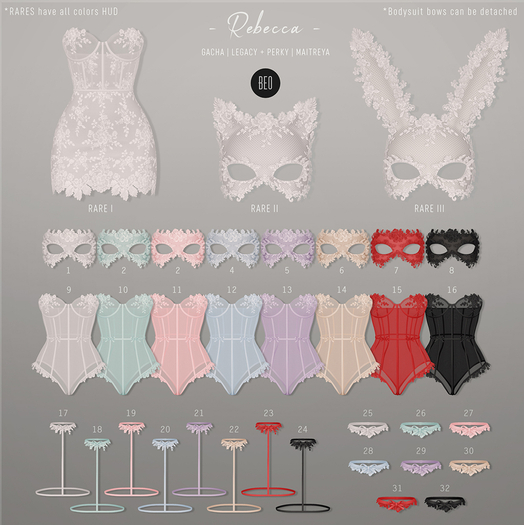 19.BEO - Rebecca gacha - Harness ROSE [Maitreya]