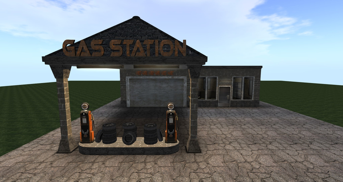 Gasstation with furnished Garage