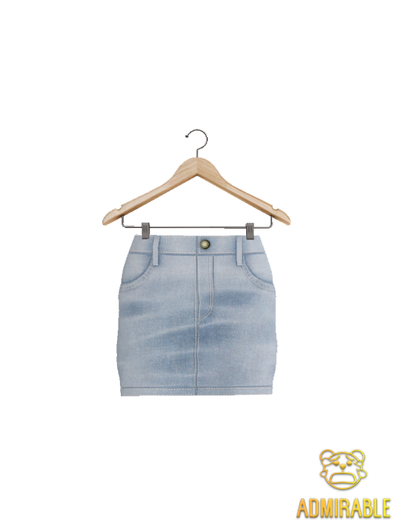 Admirable- Denim Skirt (Bleached)