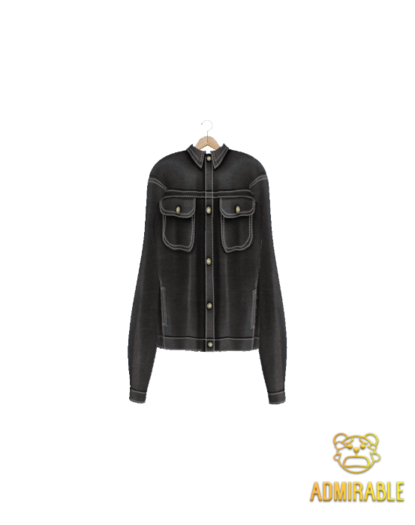 Admirable- Oversized Denim Jacket (Black)