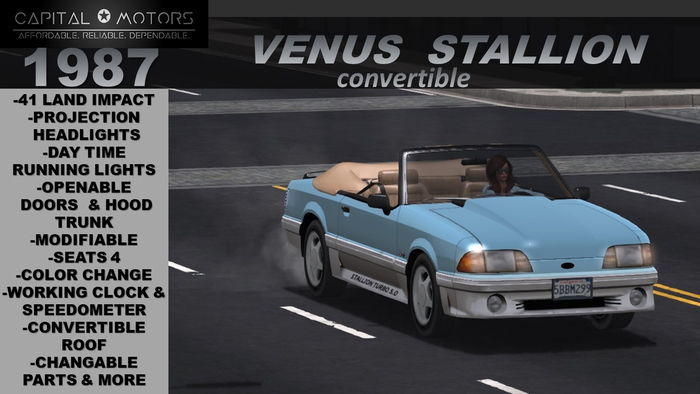 1987 Venus Stallion  Convertible  