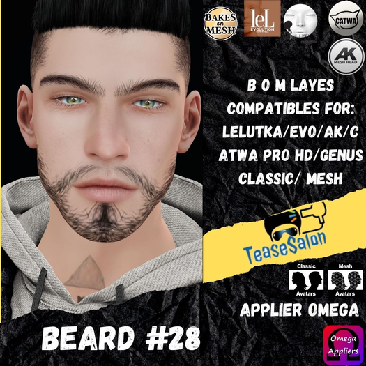 #TS# Beard #28 BOM - Lel Evo/Catwa HD Pro/AK/ Classic