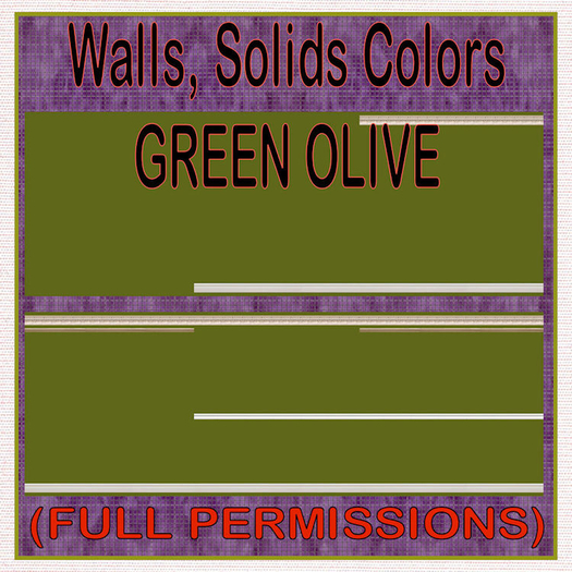 FP, Wall Interior Solids Green Olive Wall Rails 0-5