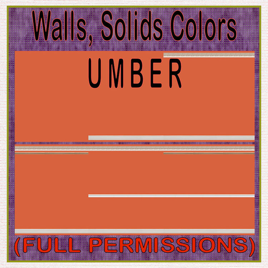 FP, Wall Interior Solids Umber Wall Rails 0-5