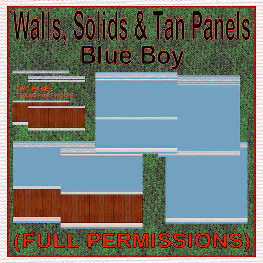 FP, Wall Interior Solids Tan Panel Rails 0-5 Blue Boy Wall