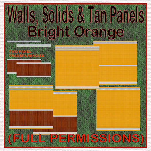FP, Wall Interior Solids Tan Panel Rails 0-5 Bright Orange Wall