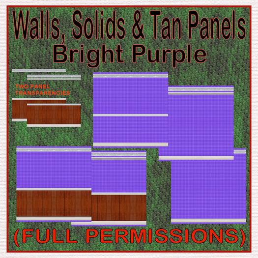 FP, Wall Interior Solids Tan Panel Rails 0-5 Bright Purple Wall