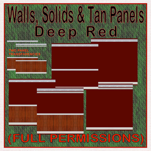 FP, Wall Interior Solids Tan Panel Rails 5 Deep Red