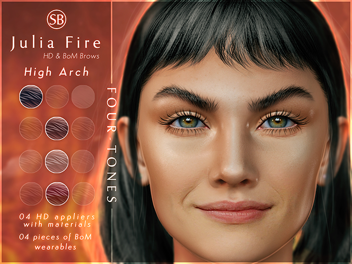 Eyebrows, LeLutka EvoX: JuliaFire.HighArch.04.TONES