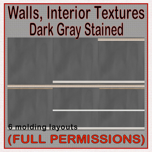 FP, Wall Interior Textures Dark Gray Stain Wall Rails 0-5