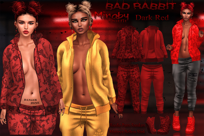.:Bad Rabbit:. Miraby Outfit Dark Red