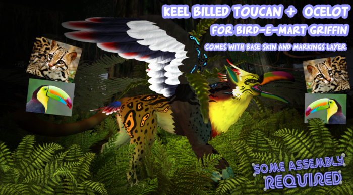 .:SAM:. GRF Applier Keel Billed Toucan + Ocelot