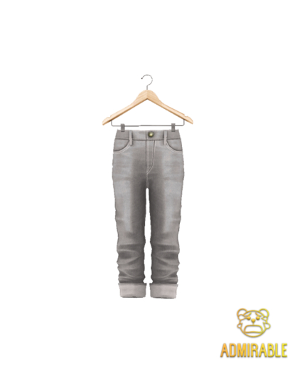 Admirable- Cuffed Jeans (Grey)