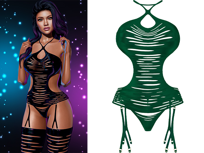 Pepper Ripped Top [Emerald Green] - Maitreya (+Petite) • Legacy