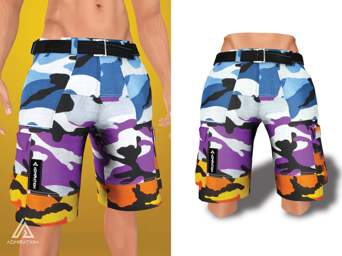 Admiration - Multi Color Cargo Shorts Jake Gianni (unpack me)