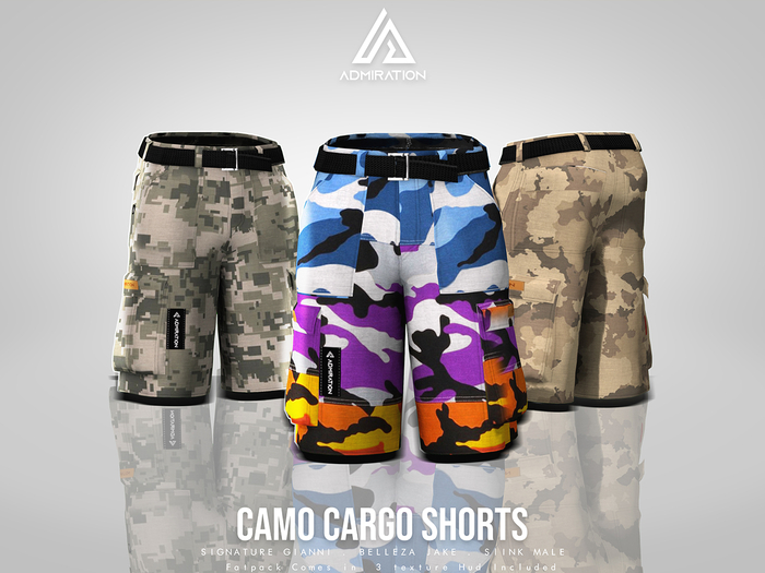 Admiration - Camo Cargo Shorts Fatpack Jake Gianni (unpack)