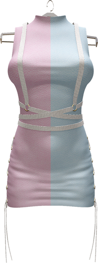 TRANS FLAG Hip Laced Dress w Harness