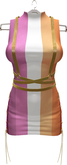 LESBIAN FLAG Hip Laced Dress w Harness