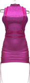 HOT PINK  Hip Laced Dress w Harness 