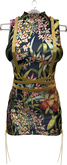 BLACK FLORAL Hip Laced Dress w Harness