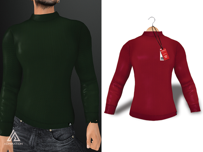 Admiration - Knitwear Dark Green & Burgundy Jake Gianni (unpack)