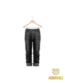 Admirable- Cuffed Jeans (Black)