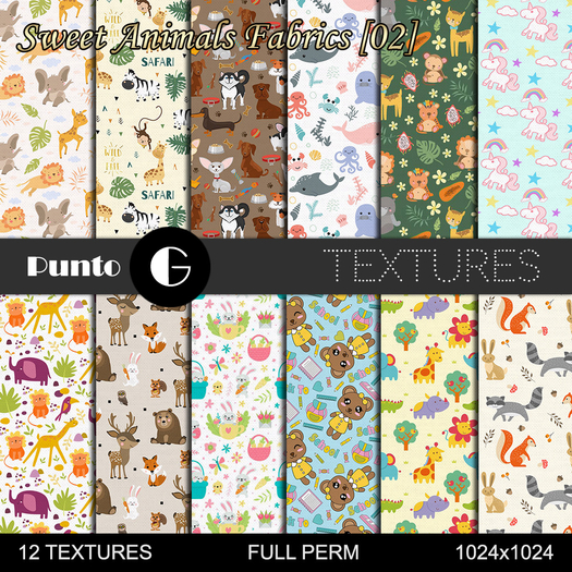 Sweet Animals Fabric [02]