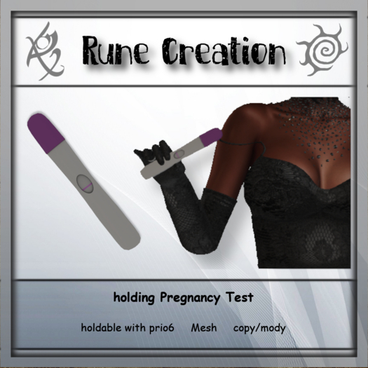 *RC* - holding Pregnancy Test [wear]