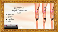 Butterflies Angel leg Tattoo - Wonder Tatts