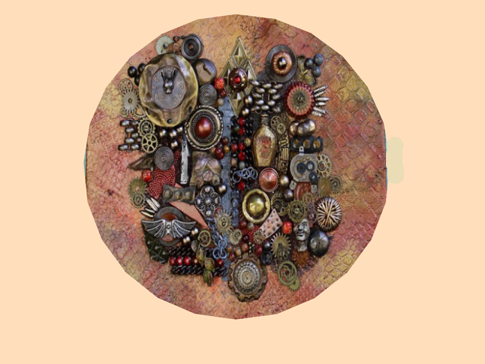 Steampunk Wall Plaque-Collage