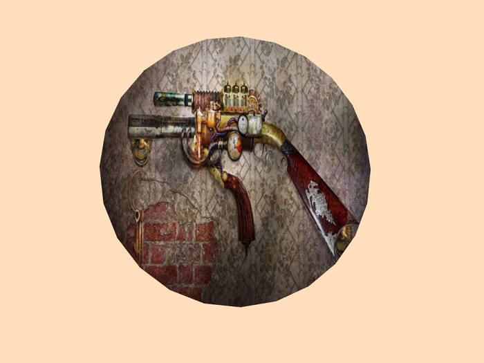 Steampunk Wall Plaque-Rifle
