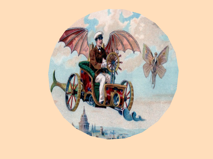 Steampunk Wall Plaque-Flying Machine