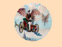 Steampunk Wall Plaque-Flying Machine