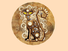 Steampunk Wall Plaque-Cat