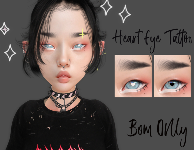Heart Eye Tattoo *Tintable*