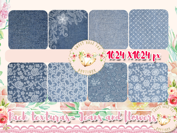 SRF_Textures jeans and flowers