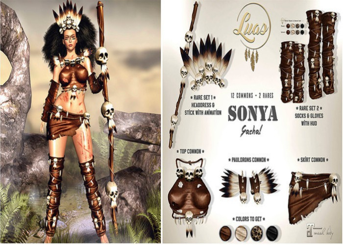 Luas Sonya Pauldrons Beige