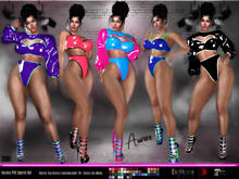 Aurora Sporty PVC set, Mega Pack 70 + Colors, Slinks, belleza, Maitreya, Latex, Rubber,Vinyl, Club wear