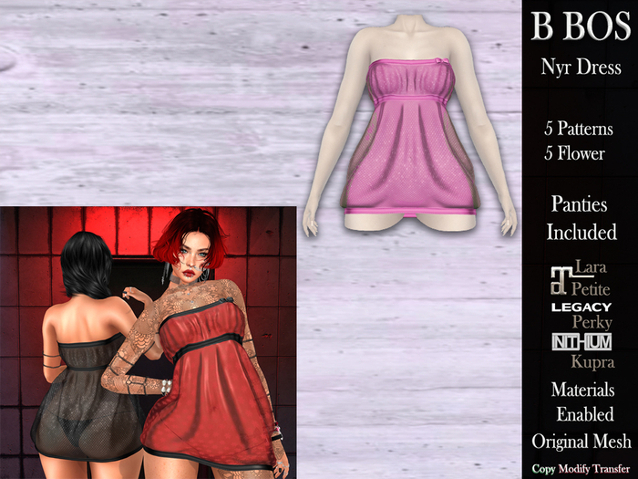 B BOS - Nyr Dress - Patterns Pink - (Add me)