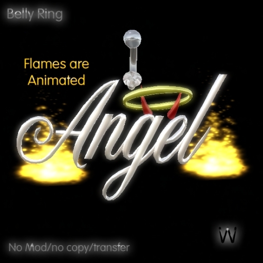 ~WC~ Belly Ring "Horned Angel"