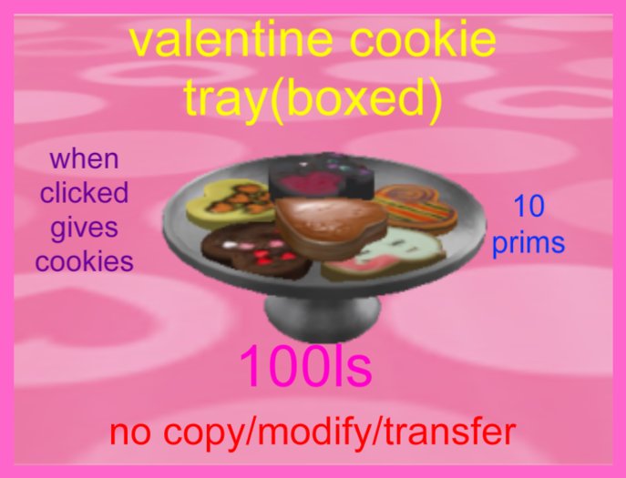 valentine cookie tray(boxed)