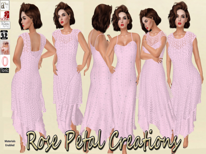 RPC FM Crochet French Style Slip Dress in Pink LEGACY SLINK BELLEZA MAITREYA(Wear to unpack)