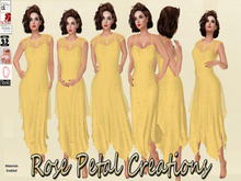 RPC FM Crochet French Style Slip Dress in Yellow LEGACY MAITREYA SLINK BELLEZA (Wear to unpack)