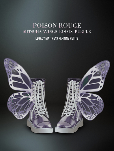 POISON ROUGE Mitsuha Wings Boots - Purple