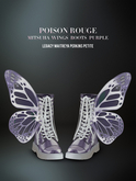 POISON ROUGE Mitsuha Wings Boots - Purple