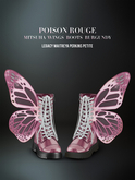 POISON ROUGE Mitsuha Wings Boots - Burgundy