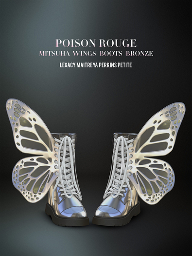 POISON ROUGE Mitsuha Wings Boots - Bronze