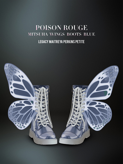 POISON ROUGE Mitsuha Wings Boots - Blue