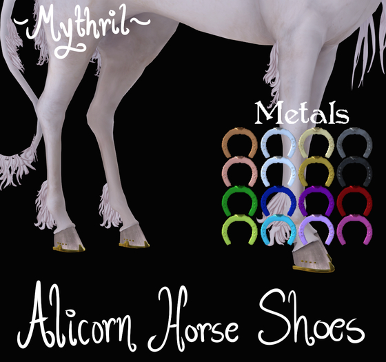 ~Mythril~ Alicorn Horse Shoes
